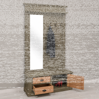 Schilfgrüne Garderobe - Flurbmöbel mit Shuttertüren