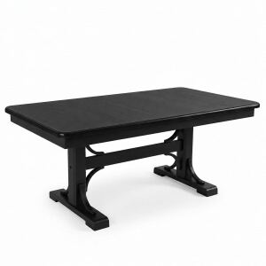 7-teiliges Esszimmer-Set Schwarz | Ausziehtisch & 6 Stühle