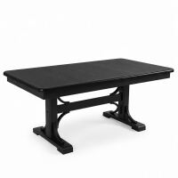 7-teiliges Esszimmer-Set Schwarz | Ausziehtisch & 6 Stühle