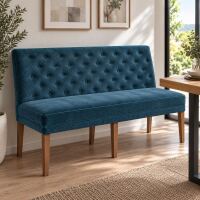 Landhaus Esszimmer Polsterbank mit Knopfsteppung