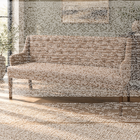 Esszimmer Polsterbank Landhausstil mit Armlehnen und Knöpfen