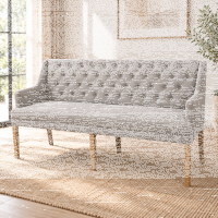 Esszimmer Polsterbank Landhausstil mit Armlehnen, gefalteter Knopfsteppung