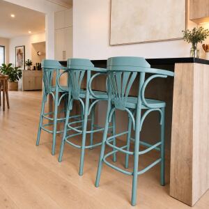 Bugholz-Barstuhl in RAL-Wunschfarbe,Thonet-Stil aus Buche