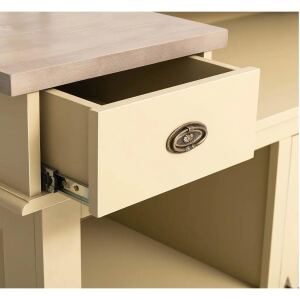 Bartresen in Antik-grünbeige- Theke im Shabby-Chick-Look