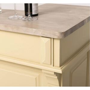 Bartresen in Antik-grünbeige- Theke im Shabby-Chick-Look