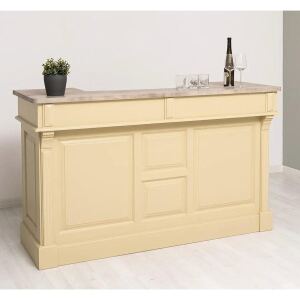 Bartresen in Antik-grünbeige- Theke im Shabby-Chick-Look