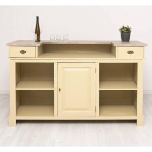 Bartresen in Antik-grünbeige- Theke im Shabby-Chick-Look