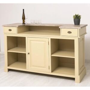 Bartresen in Antik-grünbeige- Theke im Shabby-Chick-Look