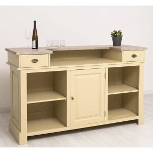 Bartresen in Antik-grünbeige- Theke im Shabby-Chick-Look