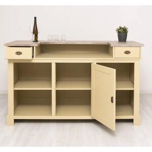 Bartresen in Antik-grünbeige- Theke im Shabby-Chick-Look