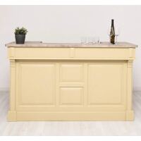 Bartresen in Antik-grünbeige- Theke im Shabby-Chick-Look