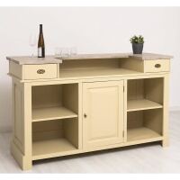 Bartresen in Antik-grünbeige- Theke im Shabby-Chick-Look