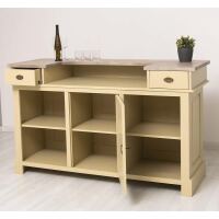 Bartresen in Antik-grünbeige- Theke im Shabby-Chick-Look