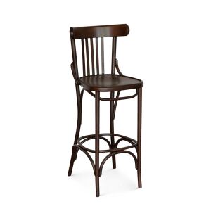 Stilvoller Barstuhl – Wiener Kaffeehausstil, 2er-Set, Holzton wählbar