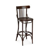 Stilvoller Barstuhl – Wiener Kaffeehausstil, 2er-Set, Holzton wählbar