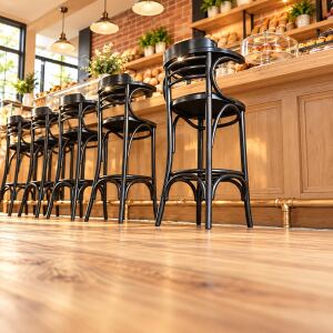 Eleganter Barstuhl aus Buche im Wiener Stil | 2er-Set | Holzton wählbar