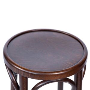 Klassischer Bistro-Barhocker 2er-Set aus Buche mit Metallring | versch. Holztöne wählbar