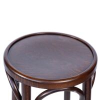 Klassischer Bistro-Barhocker 2er-Set aus Buche mit Metallring | versch. Holztöne wählbar