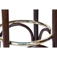 Klassischer Bistro-Barhocker 2er-Set aus Buche mit Metallring | versch. Holztöne wählbar