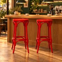 Farbenfroher Bistro-Barhocker aus Buche | in Wunsch-RAL-Lackierung