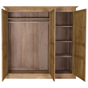 Massiver Kleiderschrank dreitürig in Landhausoptik shabby chic / antik look