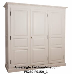Massiver Kleiderschrank dreitürig in Landhausoptik shabby chic / antik look