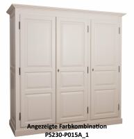 Massiver Kleiderschrank dreitürig in Landhausoptik shabby chic / antik look