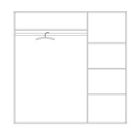 Massiver Kleiderschrank dreitürig in Landhausoptik shabby chic / antik look