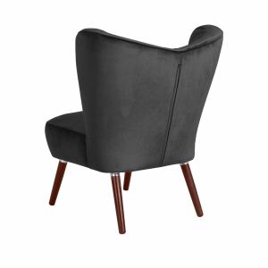 Cocktailsessel Stella Samtvelours anthrazit