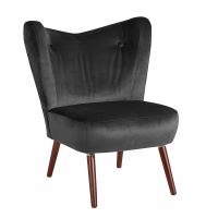Cocktailsessel Stella Samtvelours anthrazit