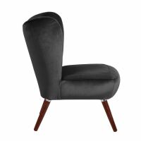 Cocktailsessel Stella Samtvelours anthrazit