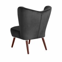 Cocktailsessel Stella Samtvelours anthrazit