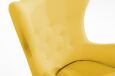 moderner Ohrenbackensessel Mandy Microfaser in Filzoptik (Teflon beschichtet) gelb
