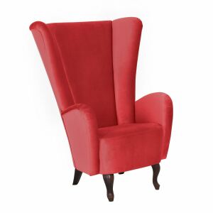Hochlehnsessel Anastasia Samtvelours rot