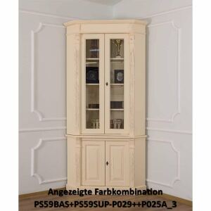 Basis-Eckkommode Salzburg im Landhausstil natur (unlackiert)