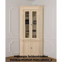 Basis-Eckkommode Salzburg im Landhausstil natur (unlackiert)