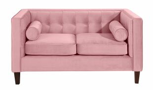Vintage 2-Sitzer Sofa Joko Samtvelours rosé