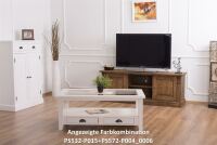 Vertiko mit Lamellentüren im Landhausstil lackiert