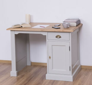 Kleiner Schreibtisch Landhaus - Eichenplatte lackiert