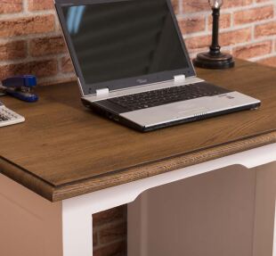 Kleiner Schreibtisch Landhaus - Eichenplatte lackiert