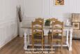 Romantischer Esstisch mit Untergestell (180cm) - Eichenplatte unlackiert