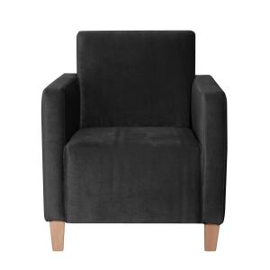 Cocktail Sessel Maja Samtvelours schwarz