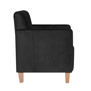 Cocktail Sessel Maja Samtvelours schwarz