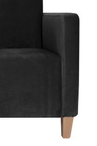 Cocktail Sessel Maja Samtvelours schwarz