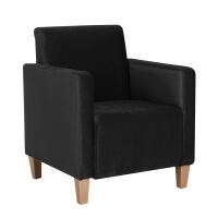 Cocktail Sessel Maja Samtvelours schwarz