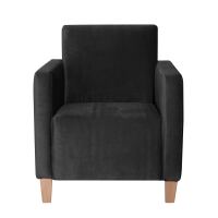 Cocktail Sessel Maja Samtvelours schwarz