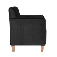 Cocktail Sessel Maja Samtvelours schwarz