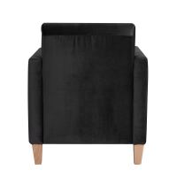Cocktail Sessel Maja Samtvelours schwarz