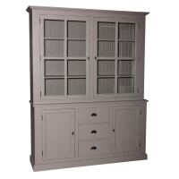 Romantischer Buffetschrank mit Vitrinenaufsatz multicolor