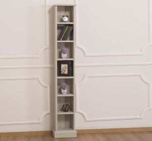 Hohes CD Regal im Landhausstil lackiert